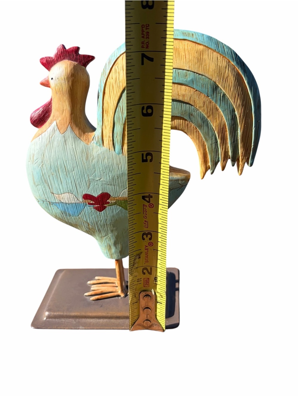 WHIMSICAL RUSTIC ROOSTER METAL TABLETOP DECOR - Picture 7 of 8